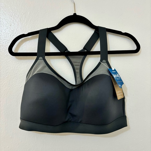 NWT Brooks Gray Dare Racerback Run Bra Size 38DD - Picture 5 of 8